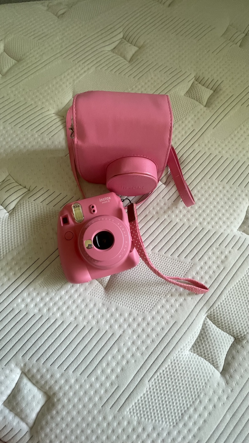 Pink Instax Mini 9 Camera with Case