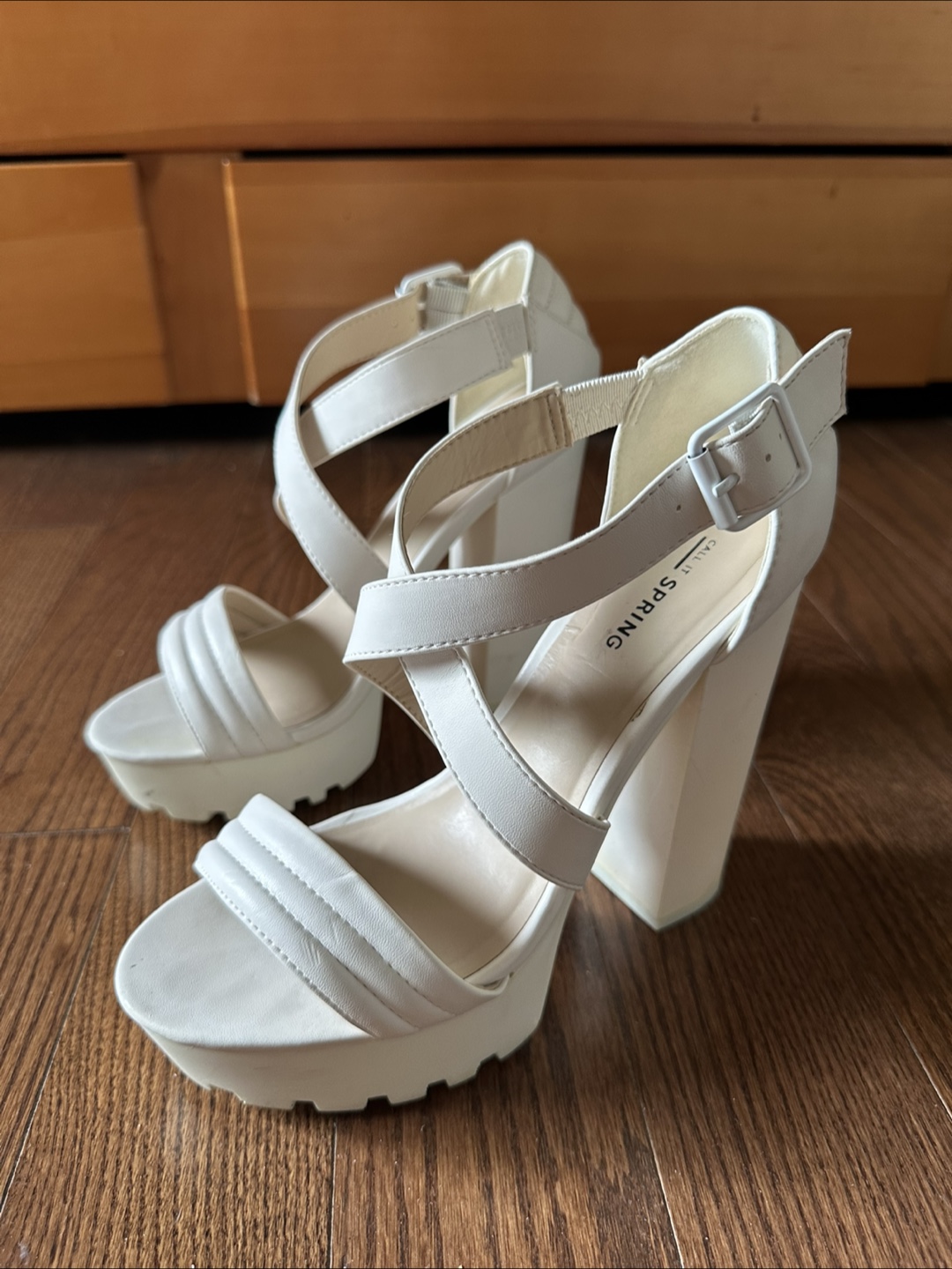 White Platform Heels