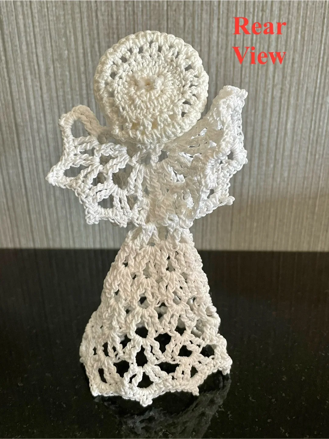 HANDMADE VINTAGE CROCHET ANGEL - ELEGANT AND FESTIVE image indicator(5)