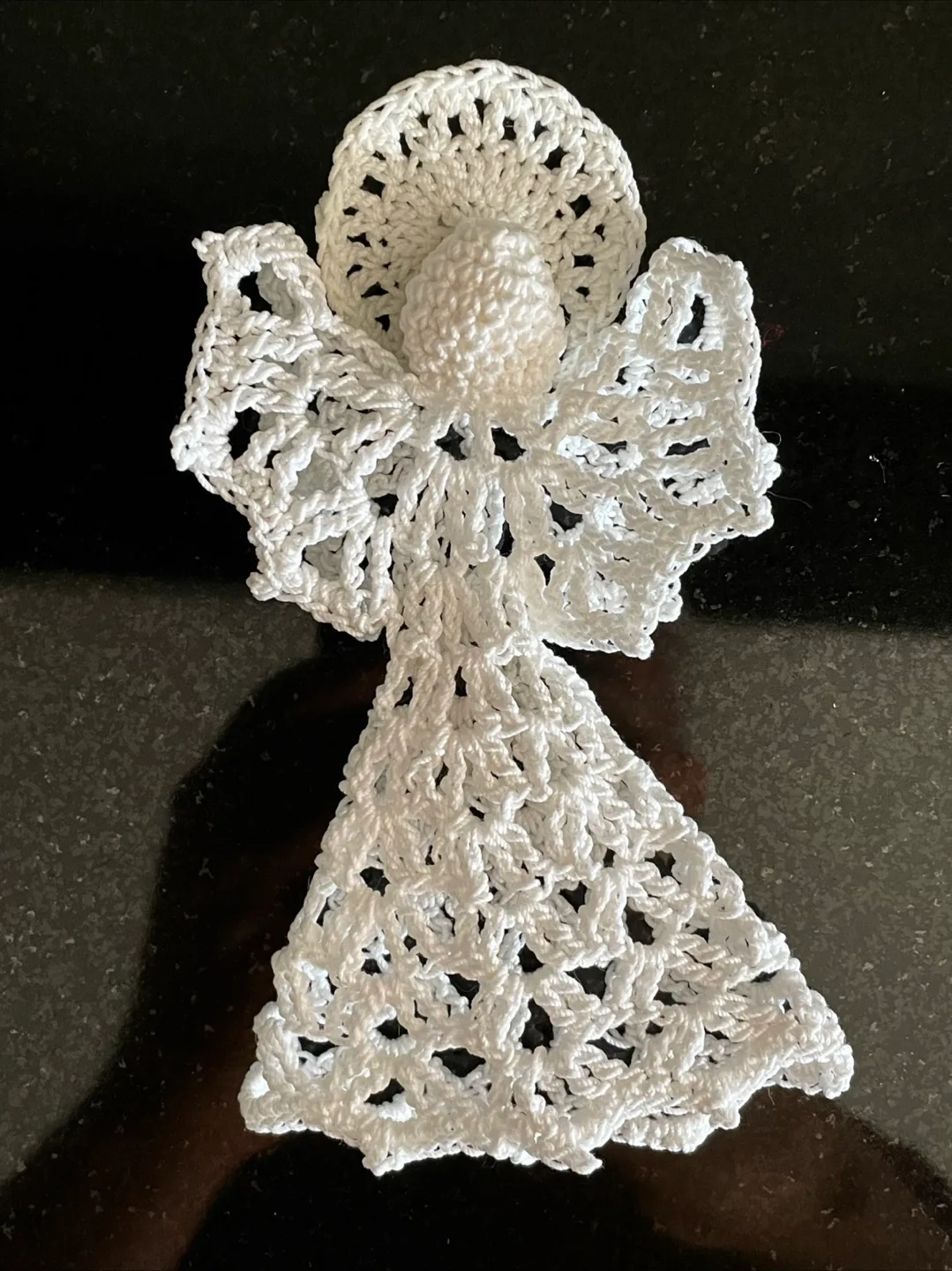 HANDMADE VINTAGE CROCHET ANGEL - ELEGANT AND FESTIVE image indicator(3)