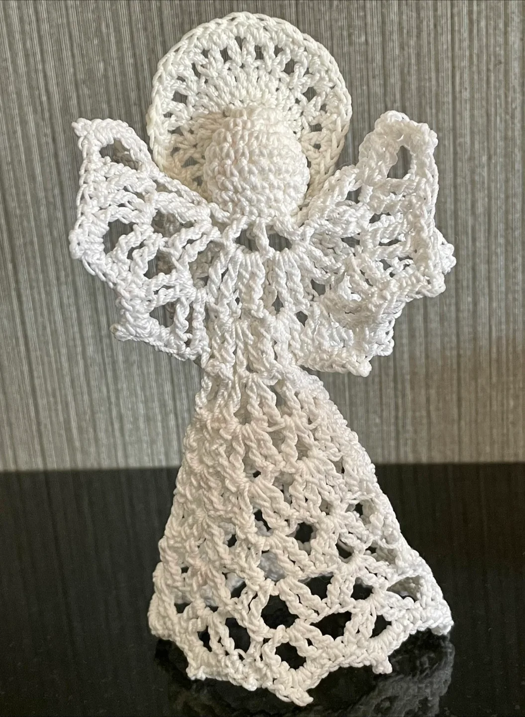 HANDMADE VINTAGE CROCHET ANGEL - ELEGANT AND FESTIVE image indicator(2)