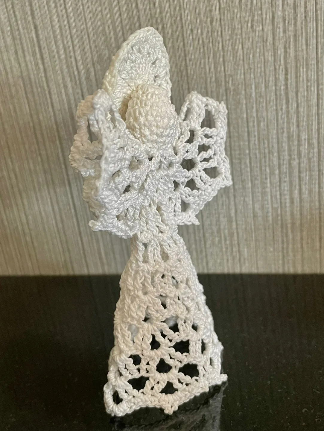 HANDMADE VINTAGE CROCHET ANGEL - ELEGANT AND FESTIVE image indicator(4)
