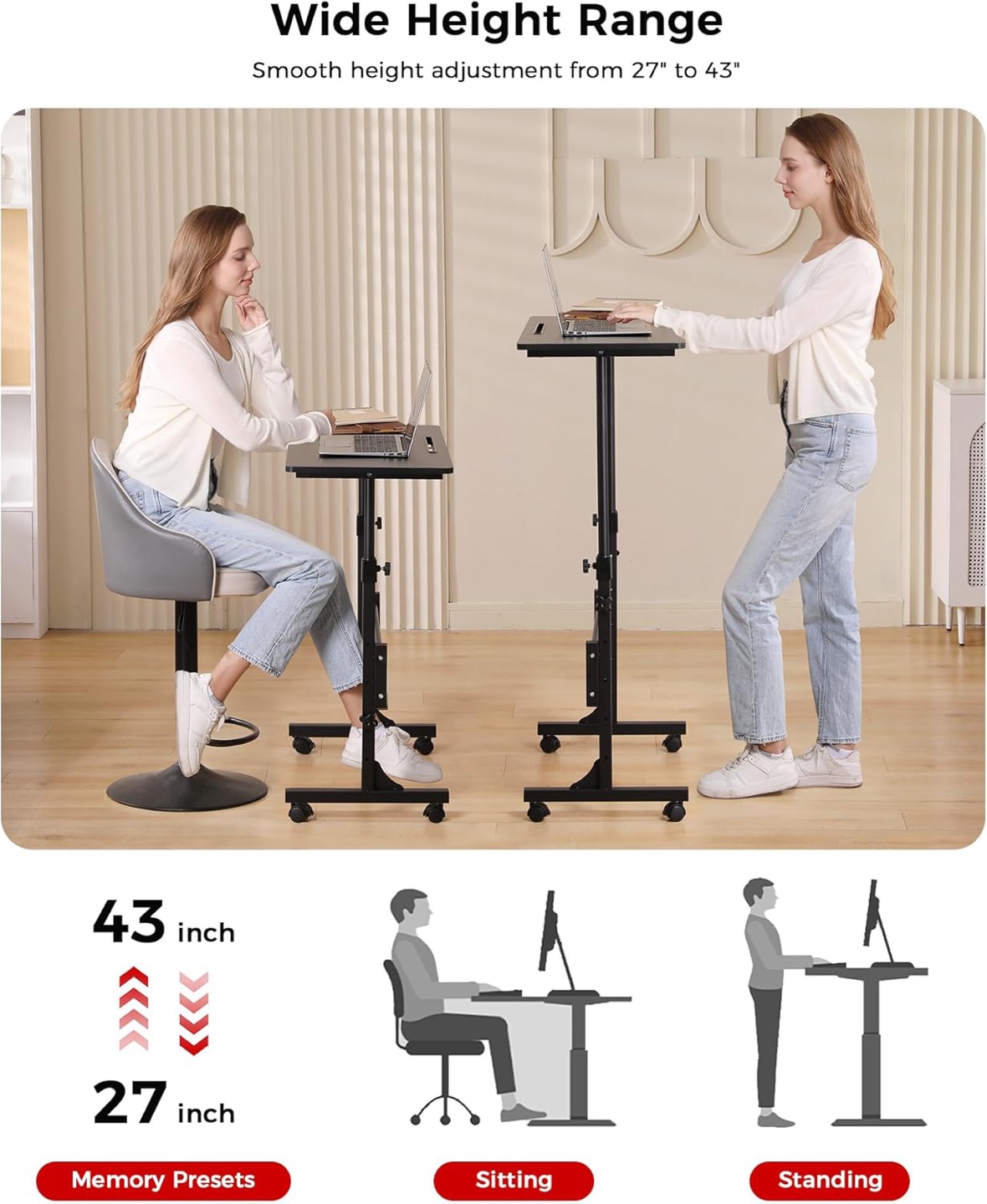 New - Standing Desk Adjustable Height 32 Inch - photo 3