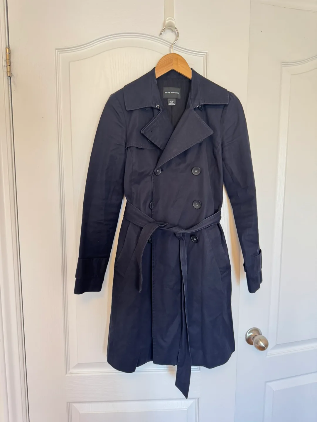 Club Monaco XS Trench Coat - navy thumbnail
