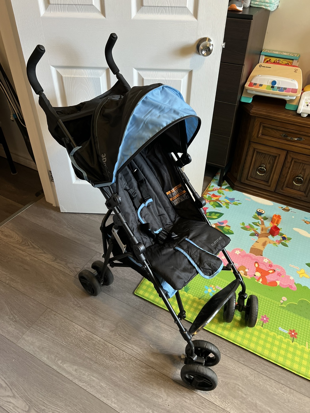 Summer 3D Mini Convenience Stroller - Black/Blue - photo 3