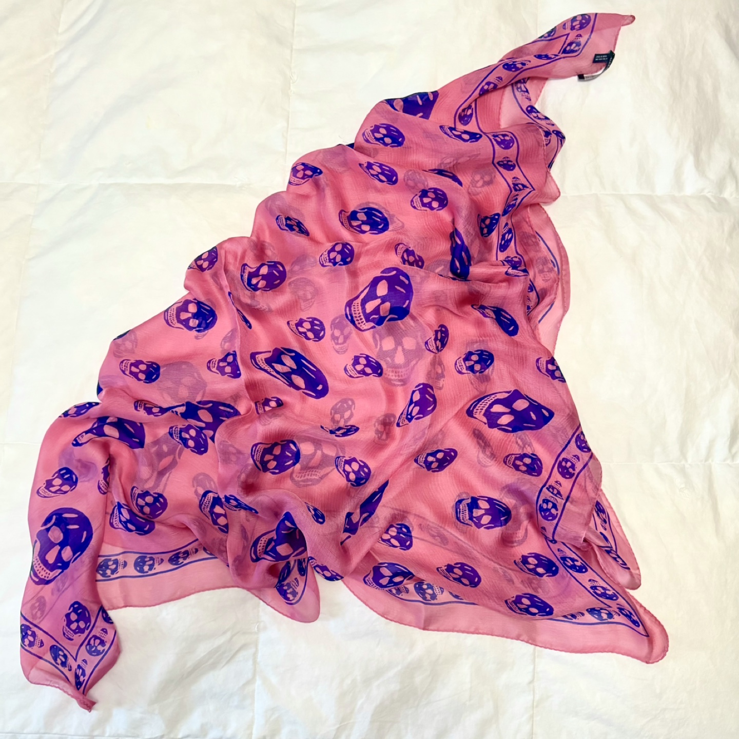 Alexander McQueen Pink Skull Scarf - photo 3