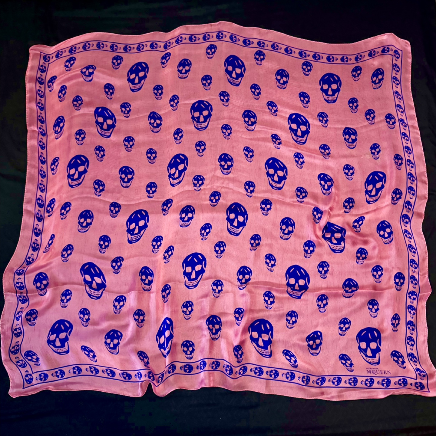 Alexander McQueen Pink Skull Scarf