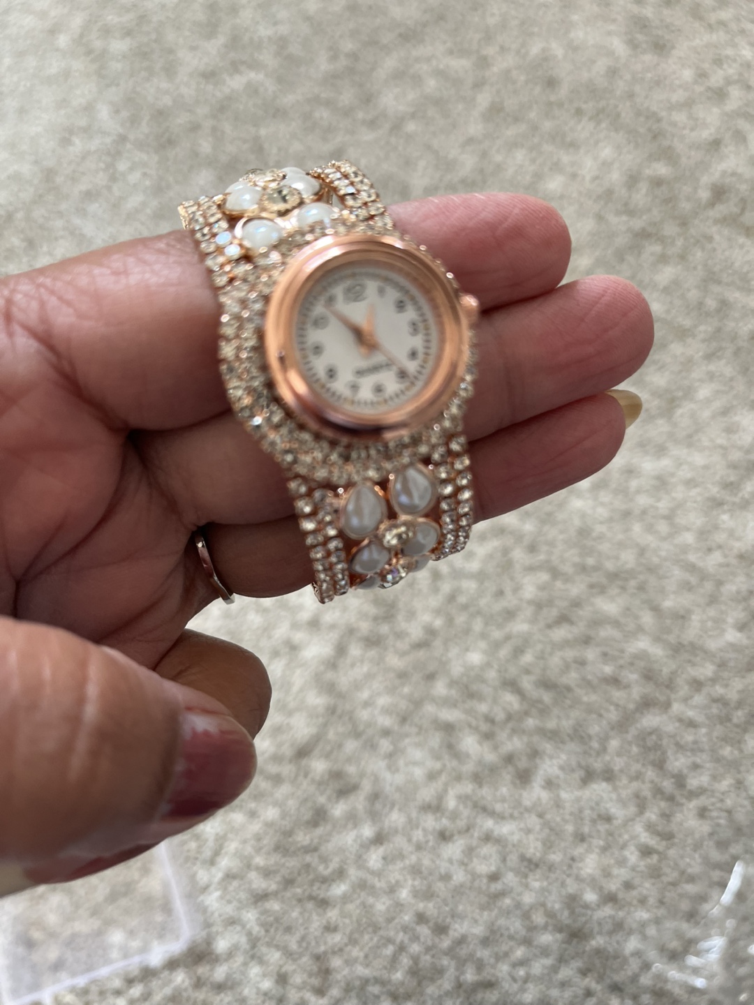 Rose Gold Tone Cuff Watch