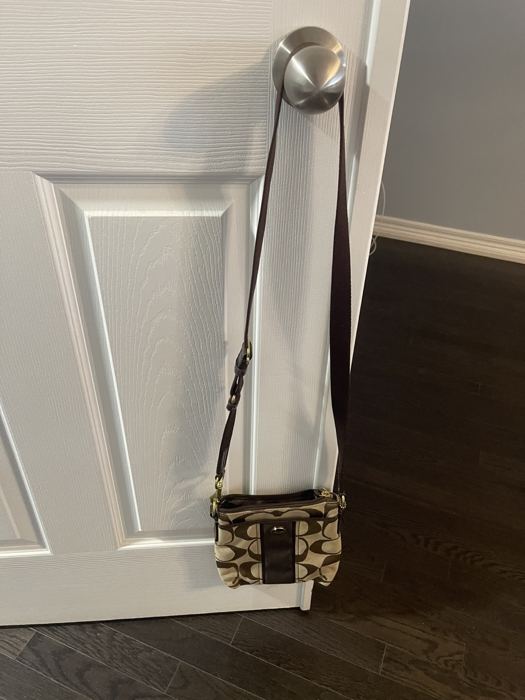 Coach Brown Signature Crossbody Bag