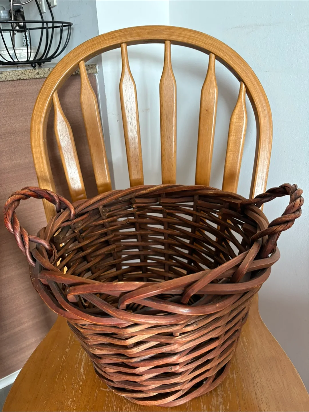 Wicker Basket with Handles thumbnail