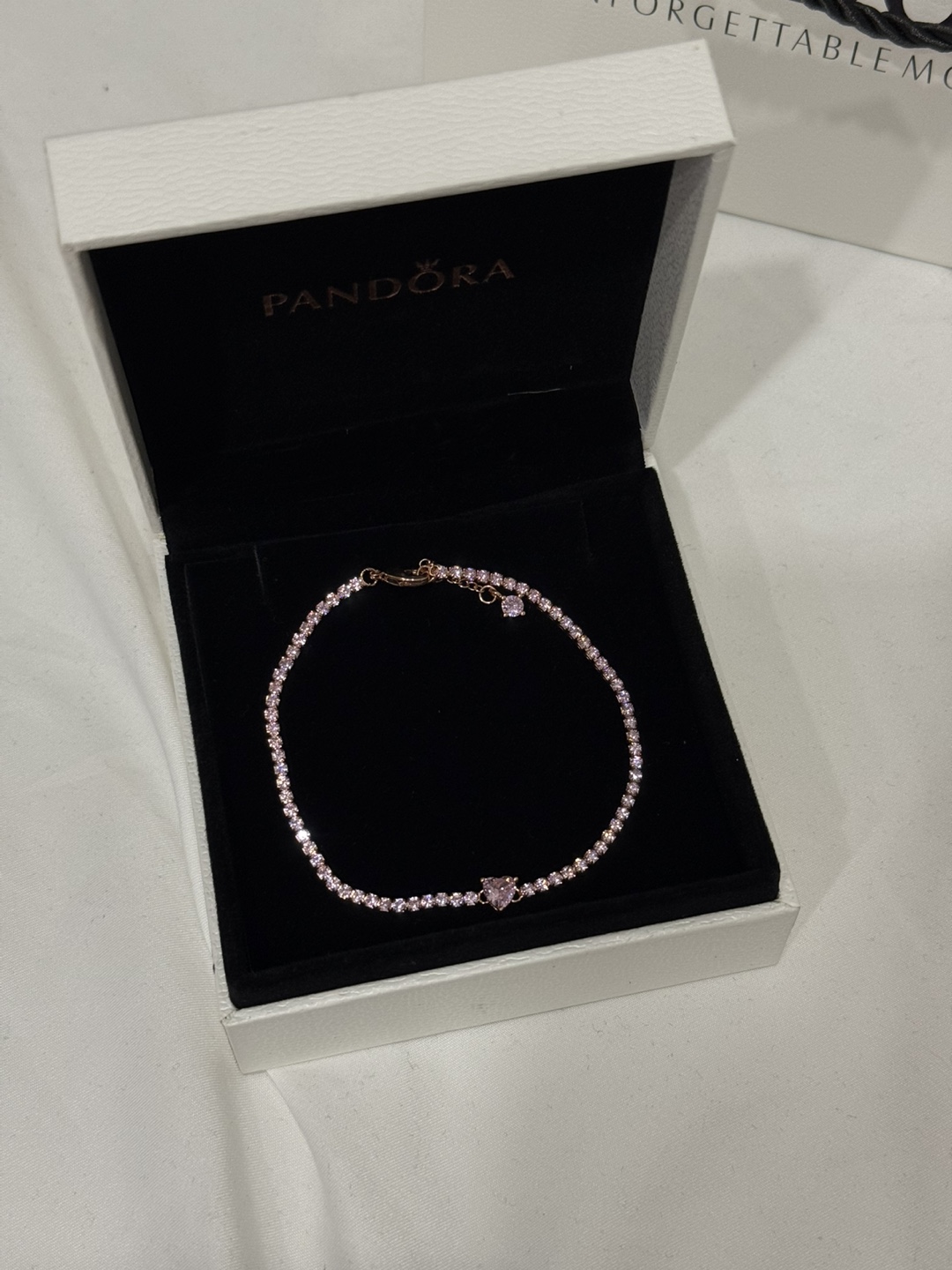 Pandora Sparkling Heart Tennis Bracelet