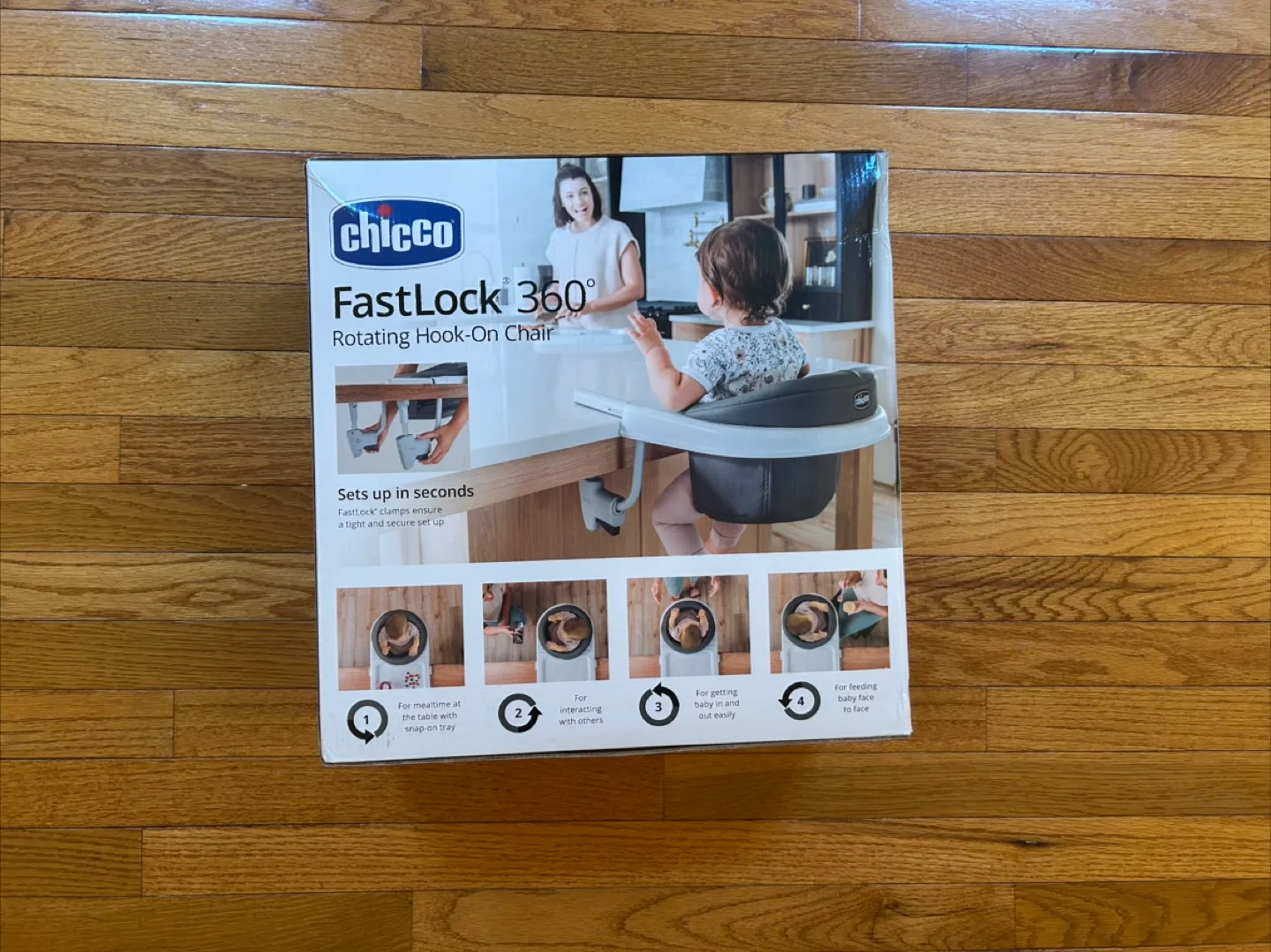 Unopened hook-on swivel high chair ($100 value!) image indicator(2)