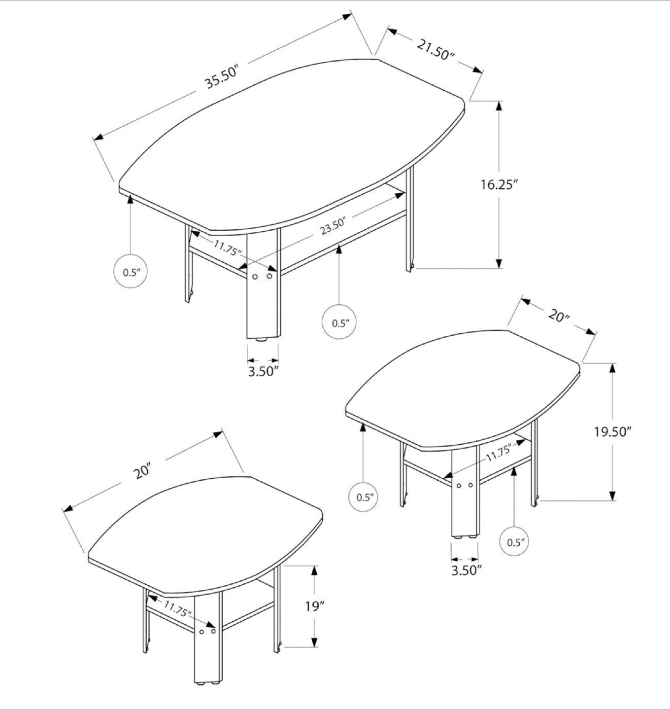 Coffee table and end tables - photo 3