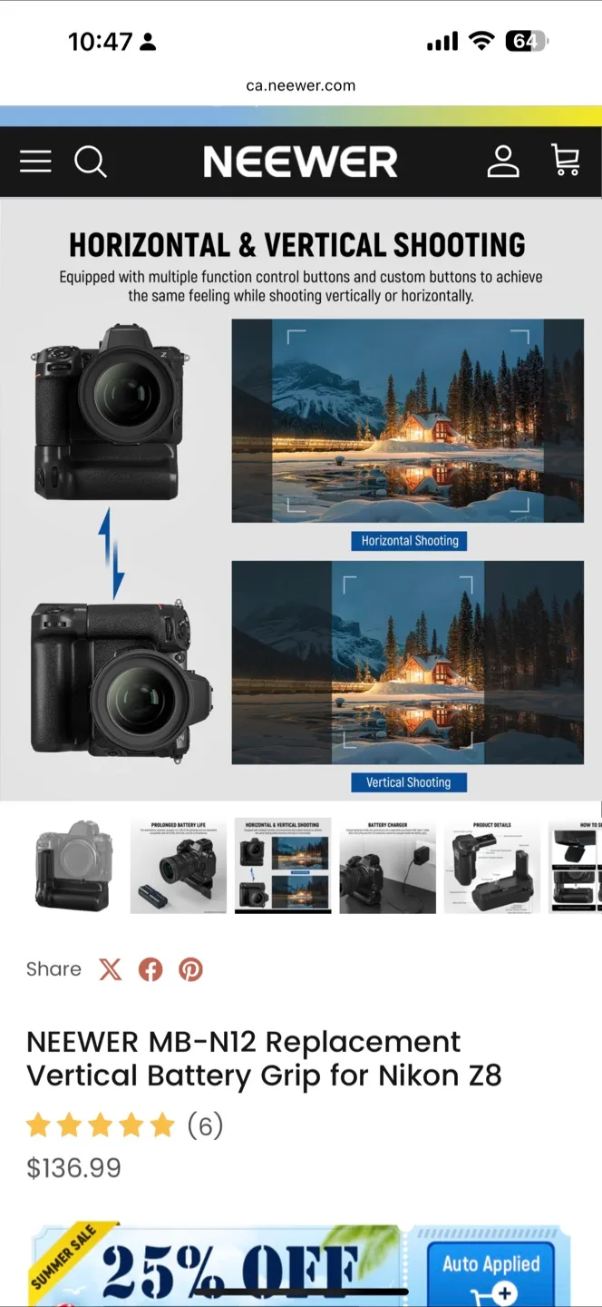 Neewer MB-N12RC-L Battery Grip for Nikon Z8 - New image indicator(8)