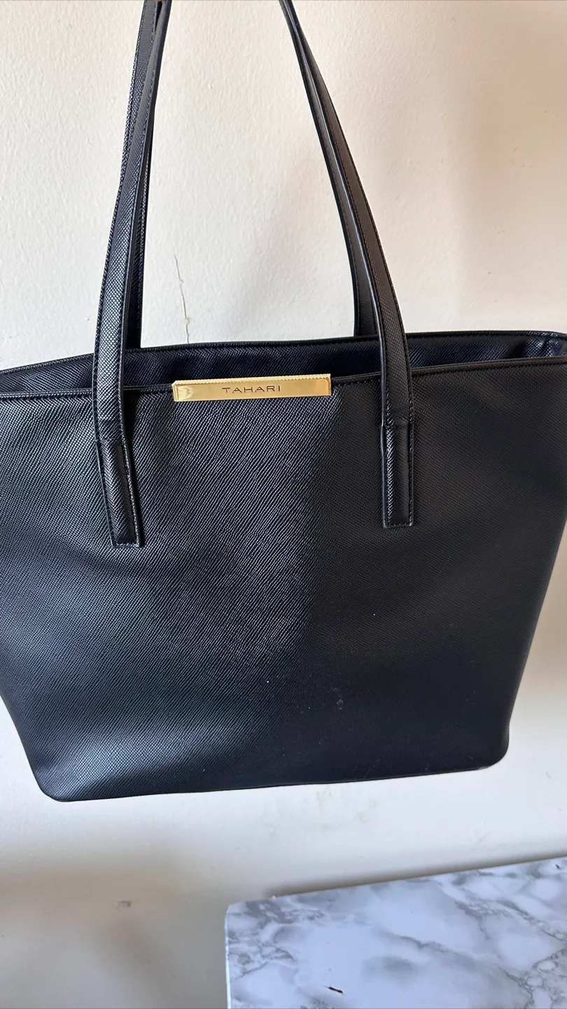 Tahari Black Tote Bag thumbnail