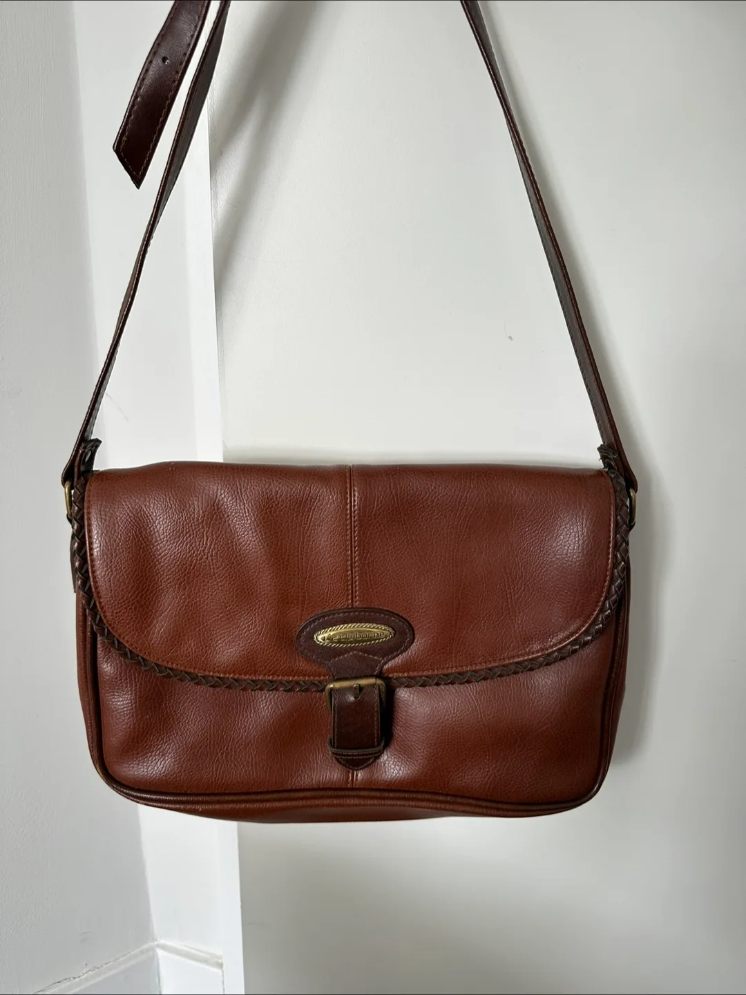 Liz Claiborne Brown Leather crossbody Bag thumbnail