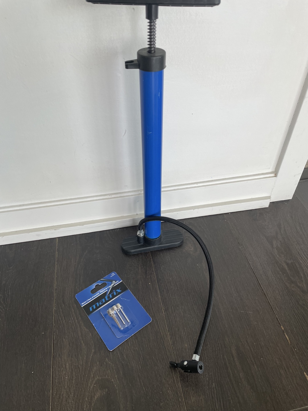 Blue Bike Pump With Needles