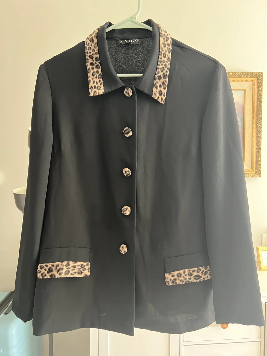 Vintage Animal Print Fuzzy Blazer thumbnail