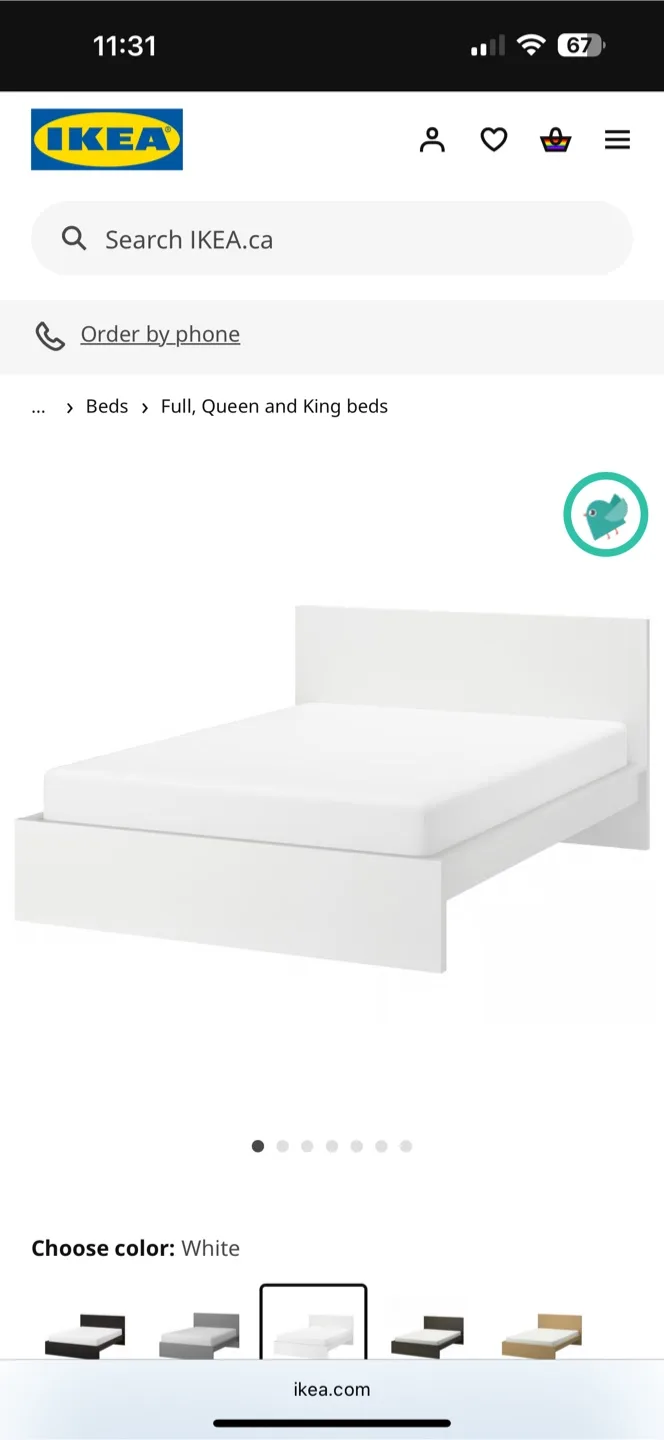 IKEA Malm Queen Size Bed thumbnail
