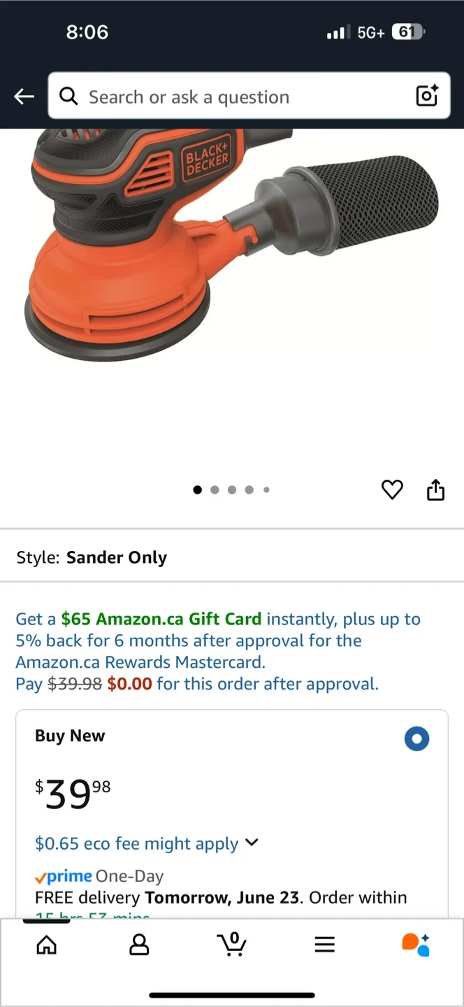 Black+Decker 5-in. Random Orbit Sander image indicator(2)