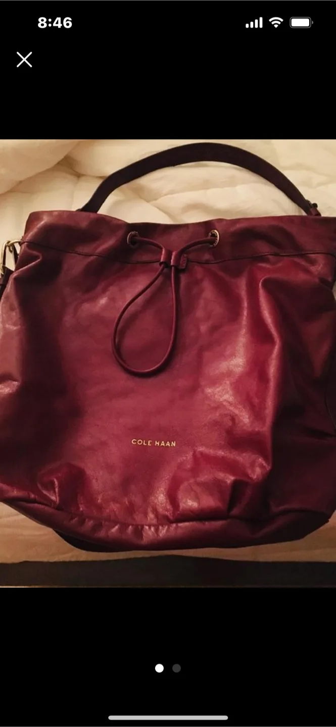 Cole Haan SOFT Leather Bag: $650 RETAIL thumbnail