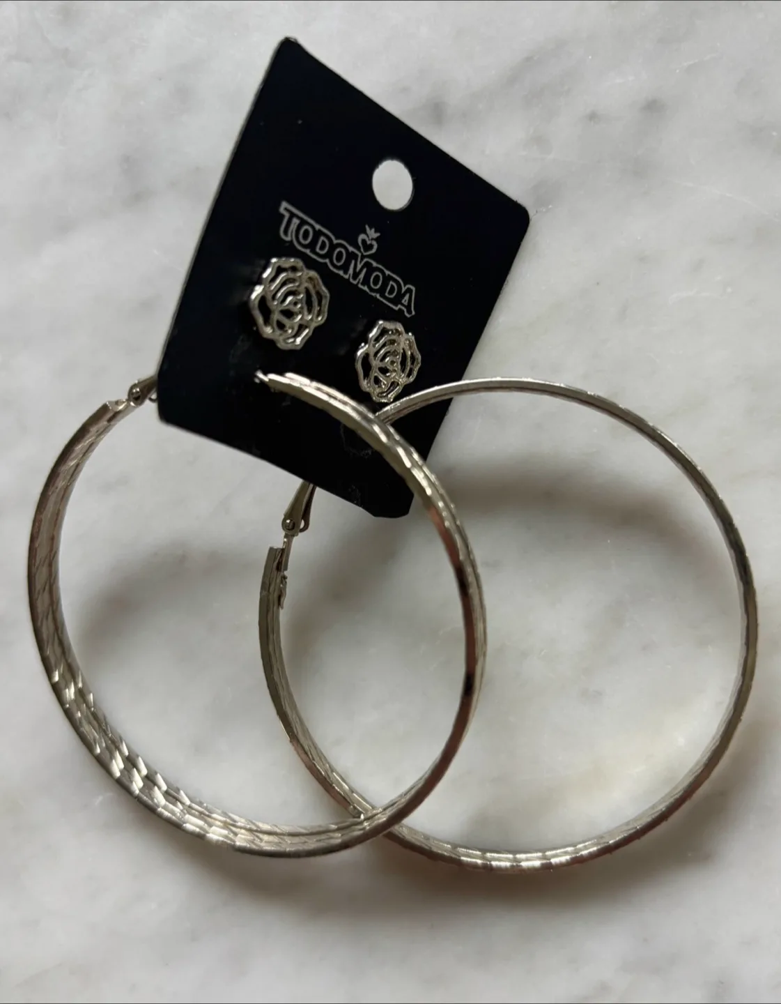 Assorted Silver Hoop/Beaded Drop Earrings $5/2 pairs image indicator(2)