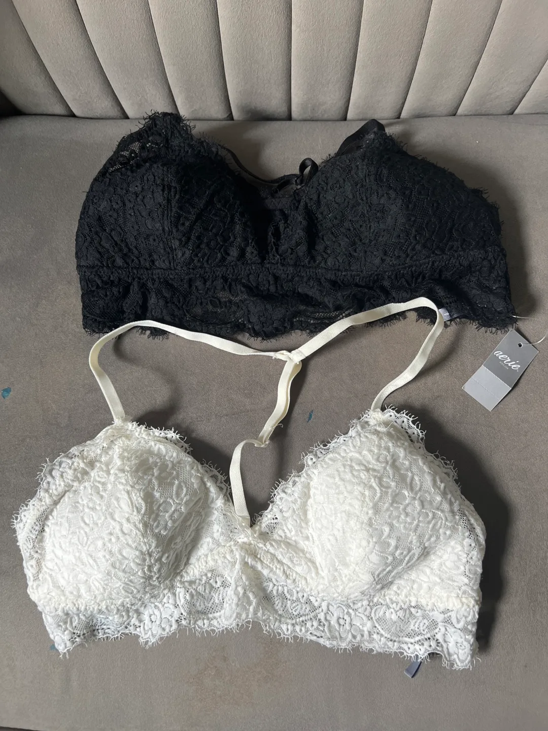Aerie Lace Bralettes - Black & White thumbnail