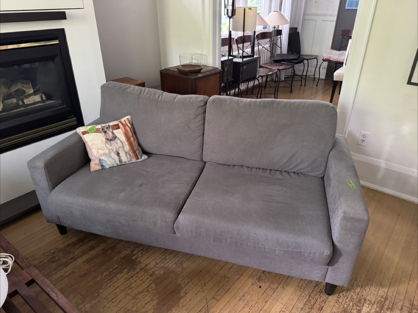 Grey loveseat sofa - made in Canada