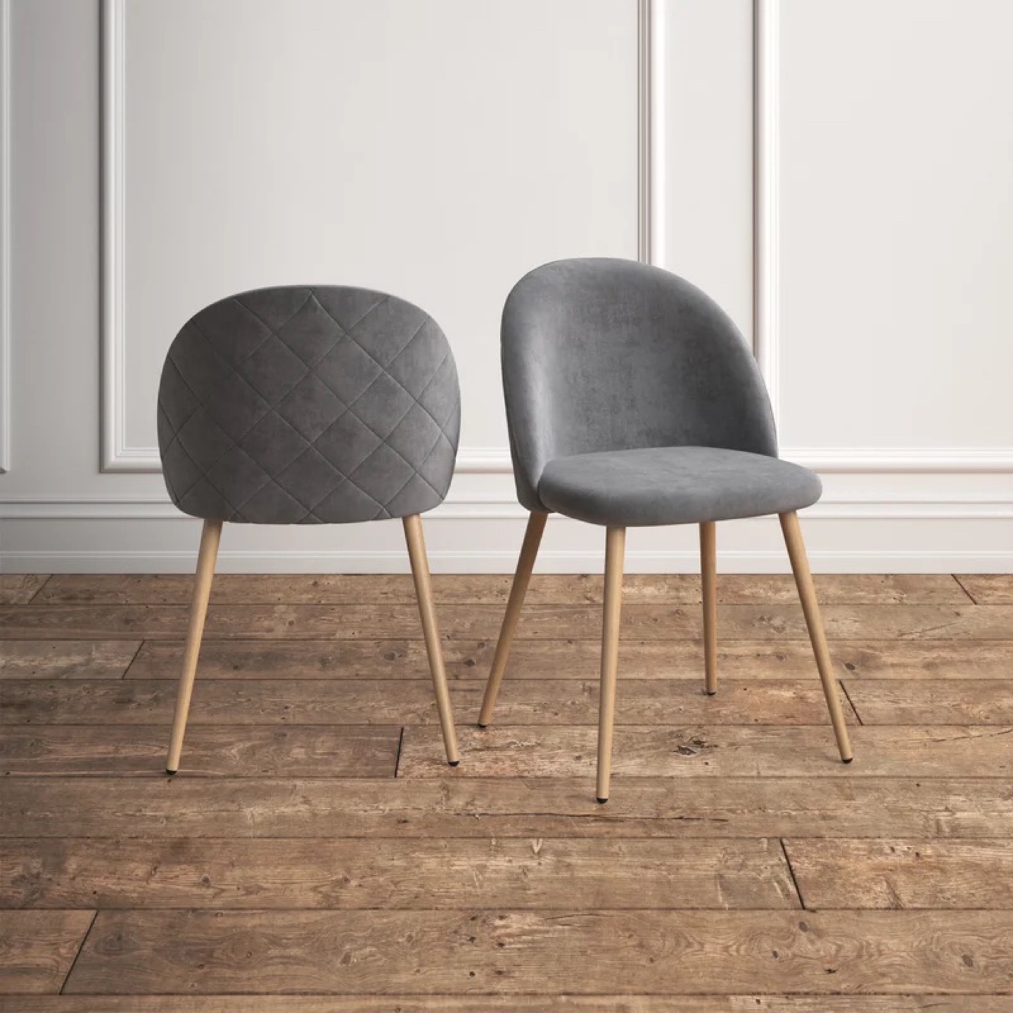 Grey Velvet Chair
