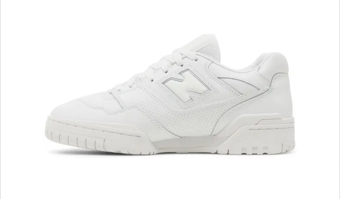 New Balance 550s - Triple White colourway - photo 2