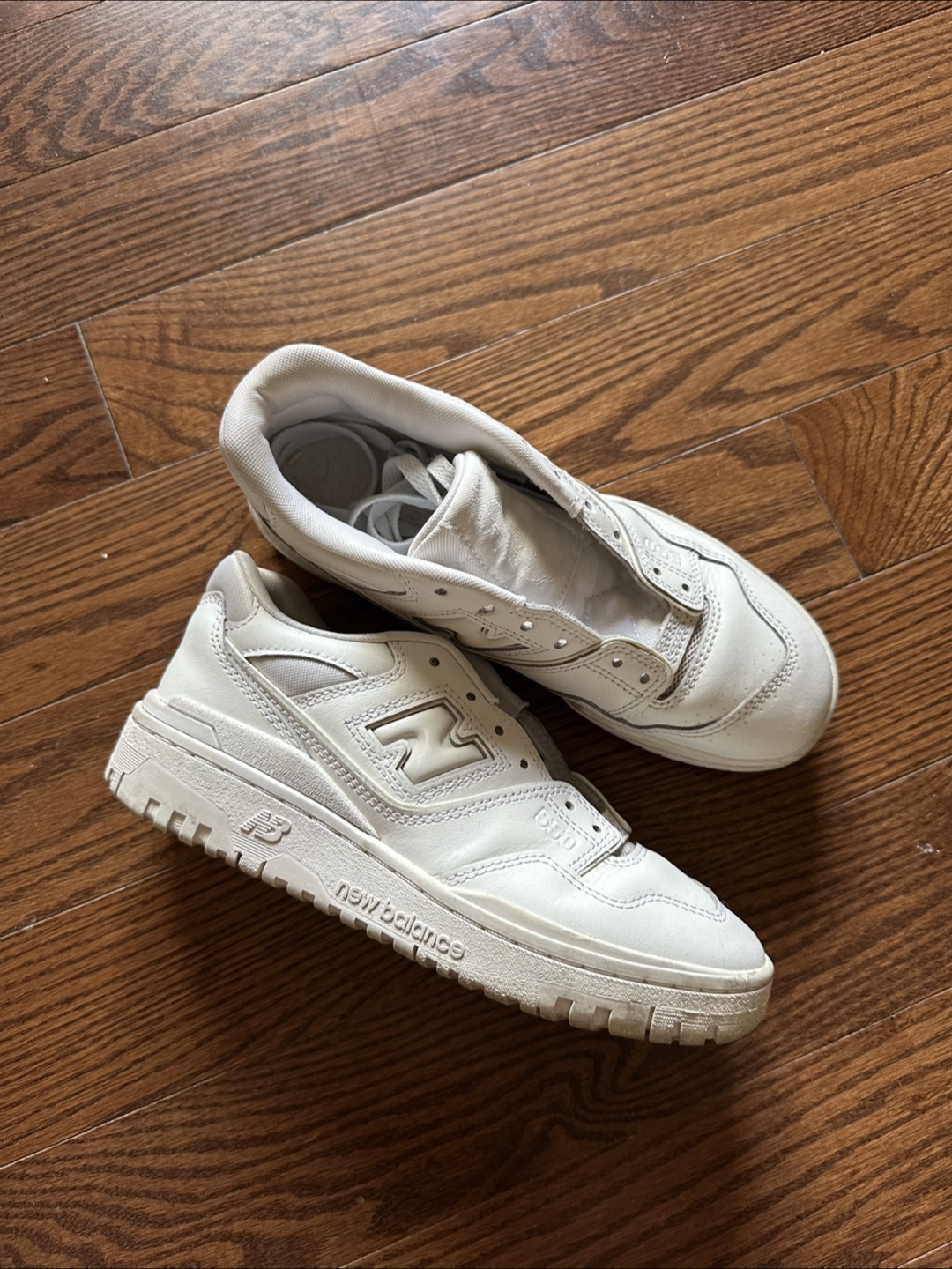 New Balance 550s - Triple White colourway - photo 3