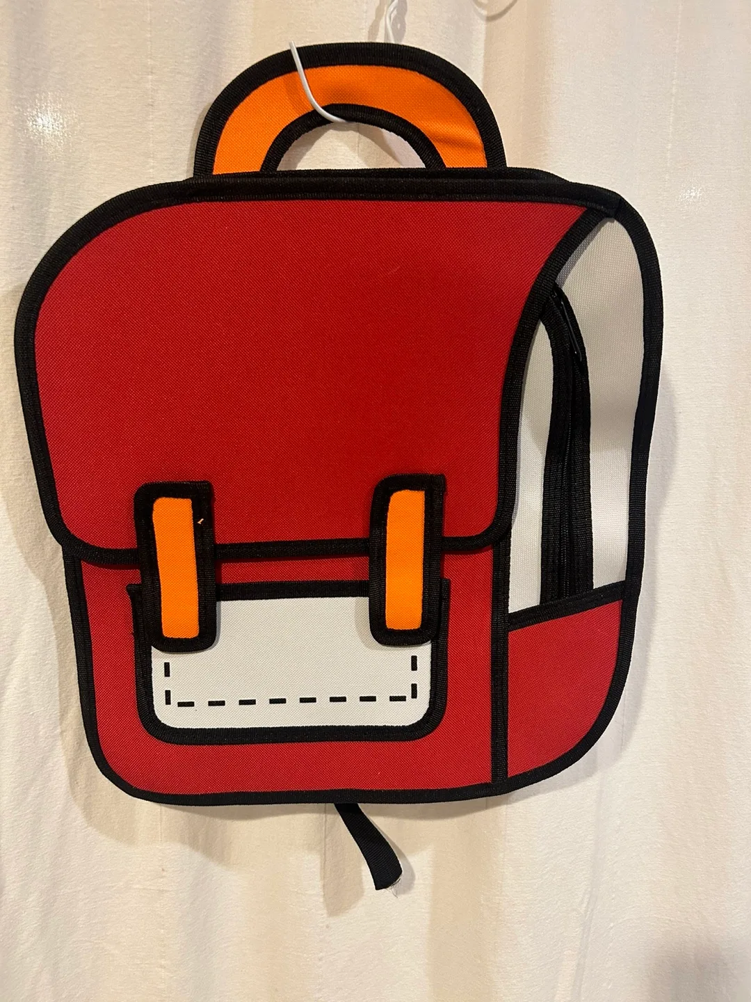 Cartoon Style 3D Backpack - Red & Black thumbnail