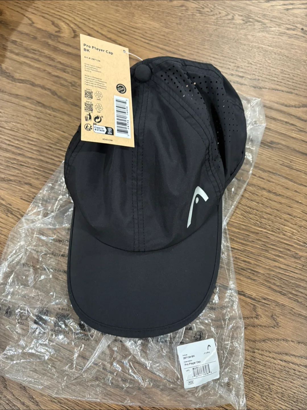 New HEAD Pro Player Cap - Black - NWT/NIP image indicator(2)