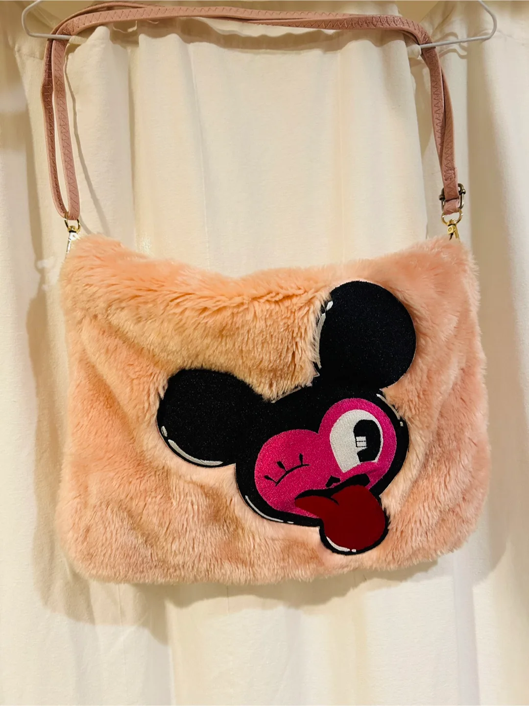 Fuzzy Pink Crossbody Bag thumbnail