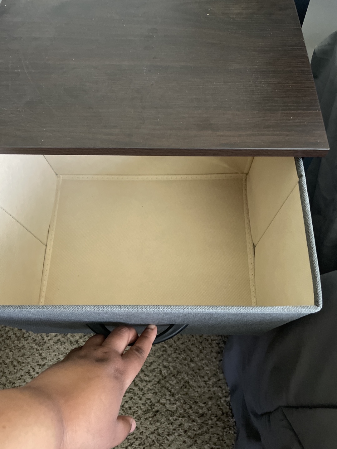 Gray 2-Drawer Nightstand - photo 2