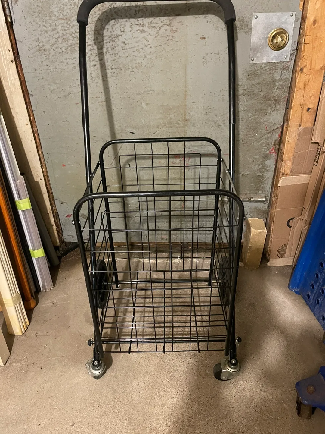 Folding Shopping Cart - Black thumbnail