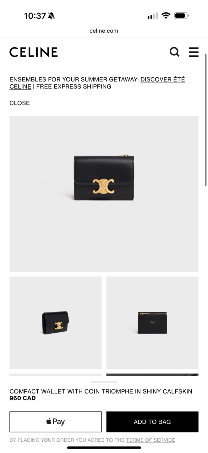 Celine Black Leather Card Holder & Wallet - photo 3