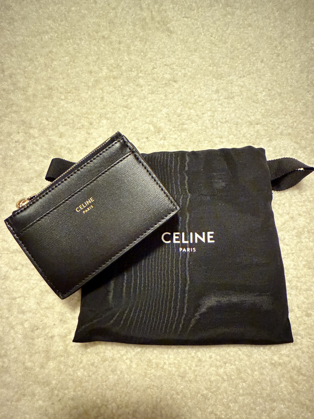 Celine Black Leather Card Holder & Wallet - photo 2