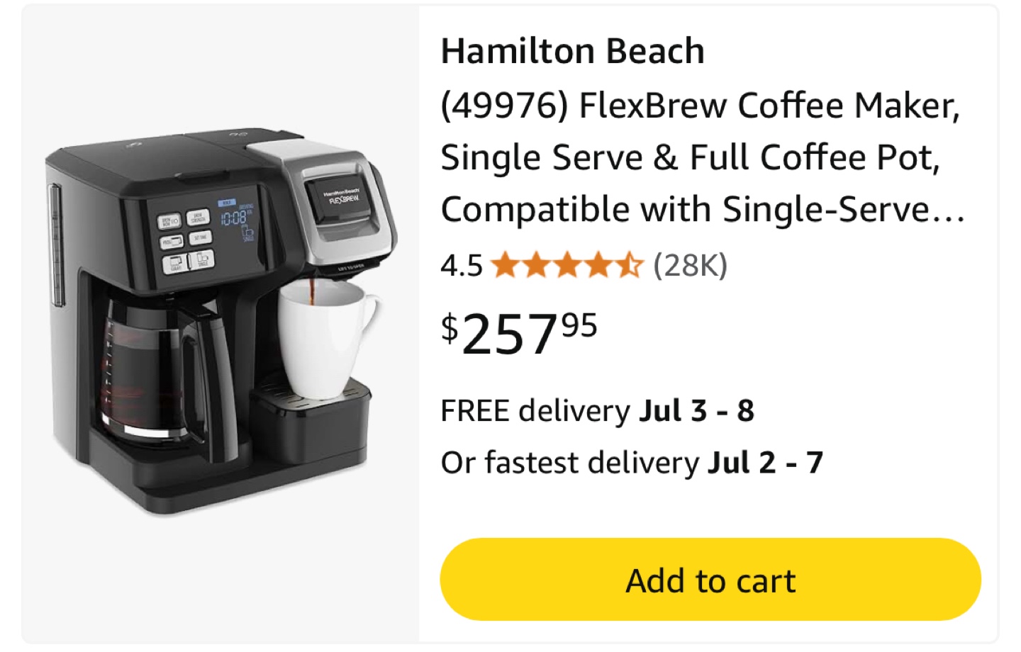 Hamilton Beach FlexBrew Coffee Maker - photo 5