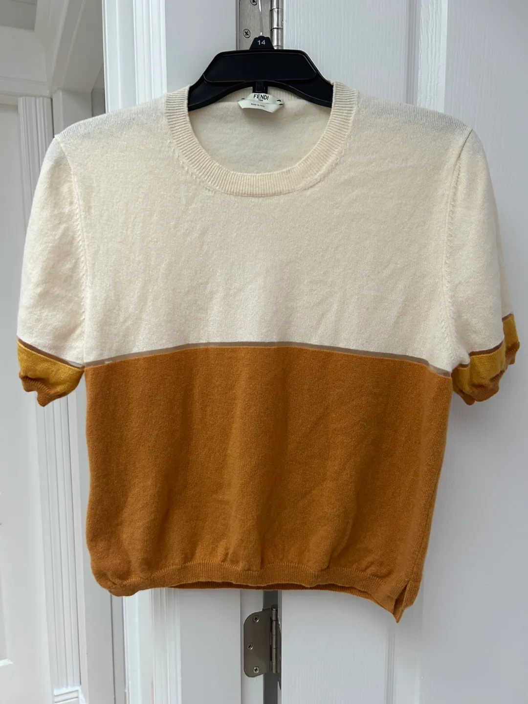 Fendi Roma Colorblock Knit Top - Size 44 thumbnail