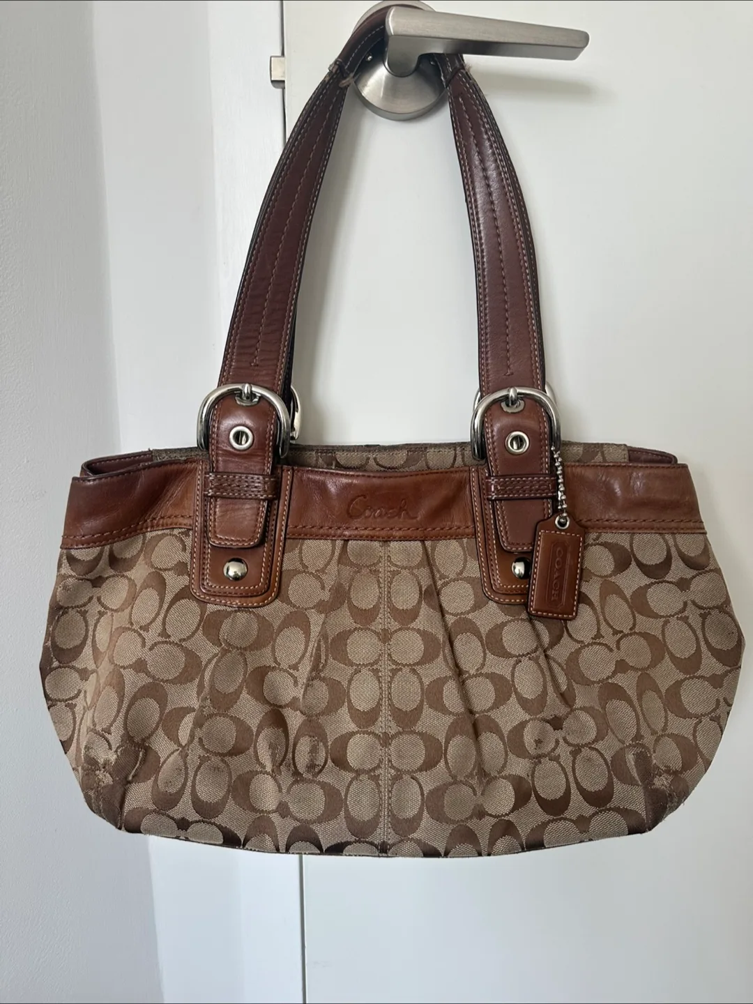 Coach Brown Signature Tote Bag thumbnail