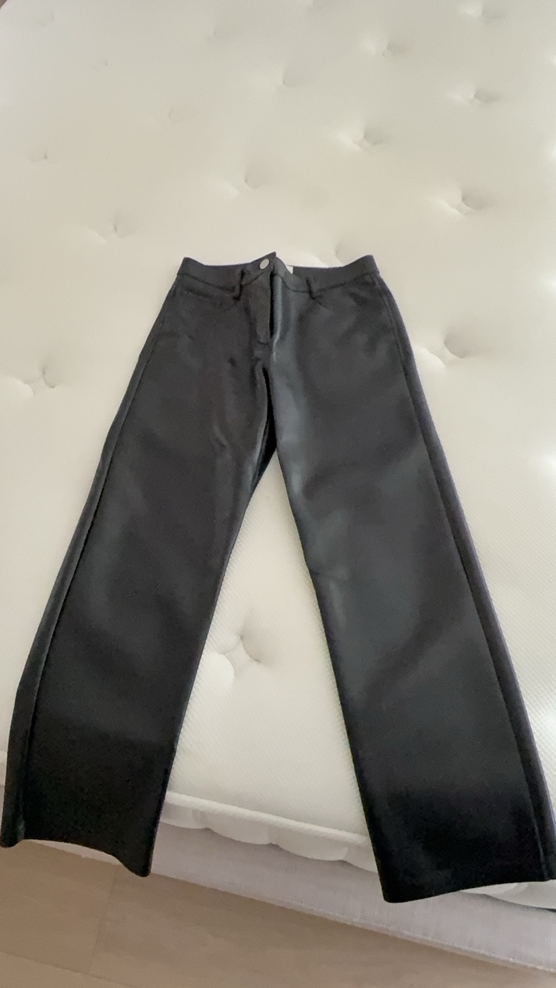 Black Vegan Leather Pants
