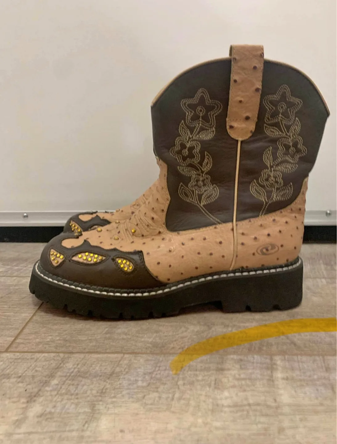 Ostrich Print Cowboy Boots - Size 8.5 image indicator(3)