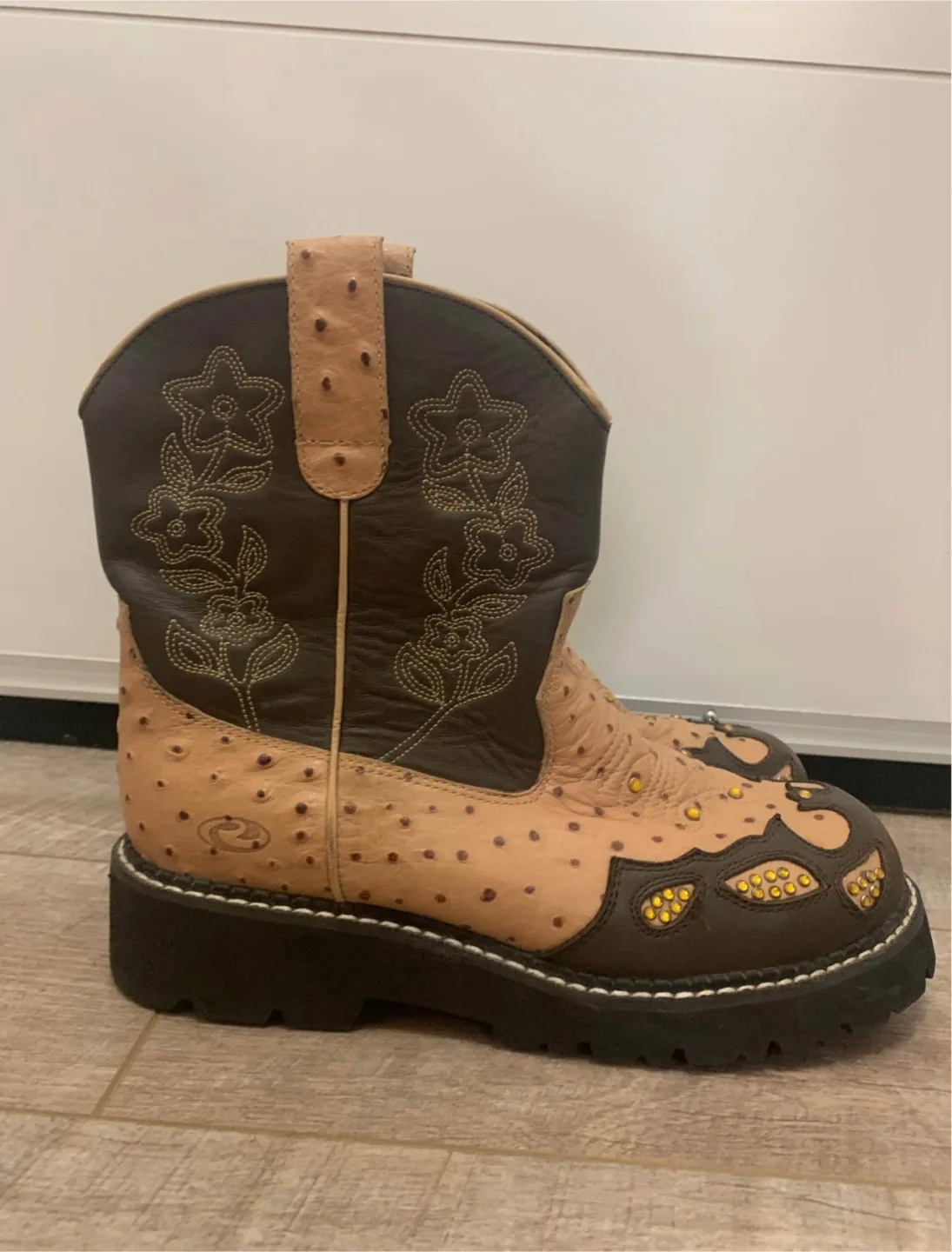 Ostrich Print Cowboy Boots - Size 8.5 image indicator(2)