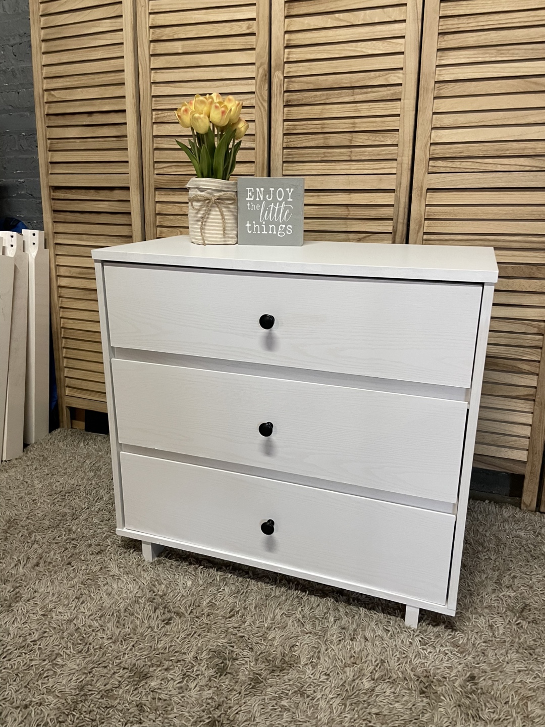 White 3-Drawer Dresser