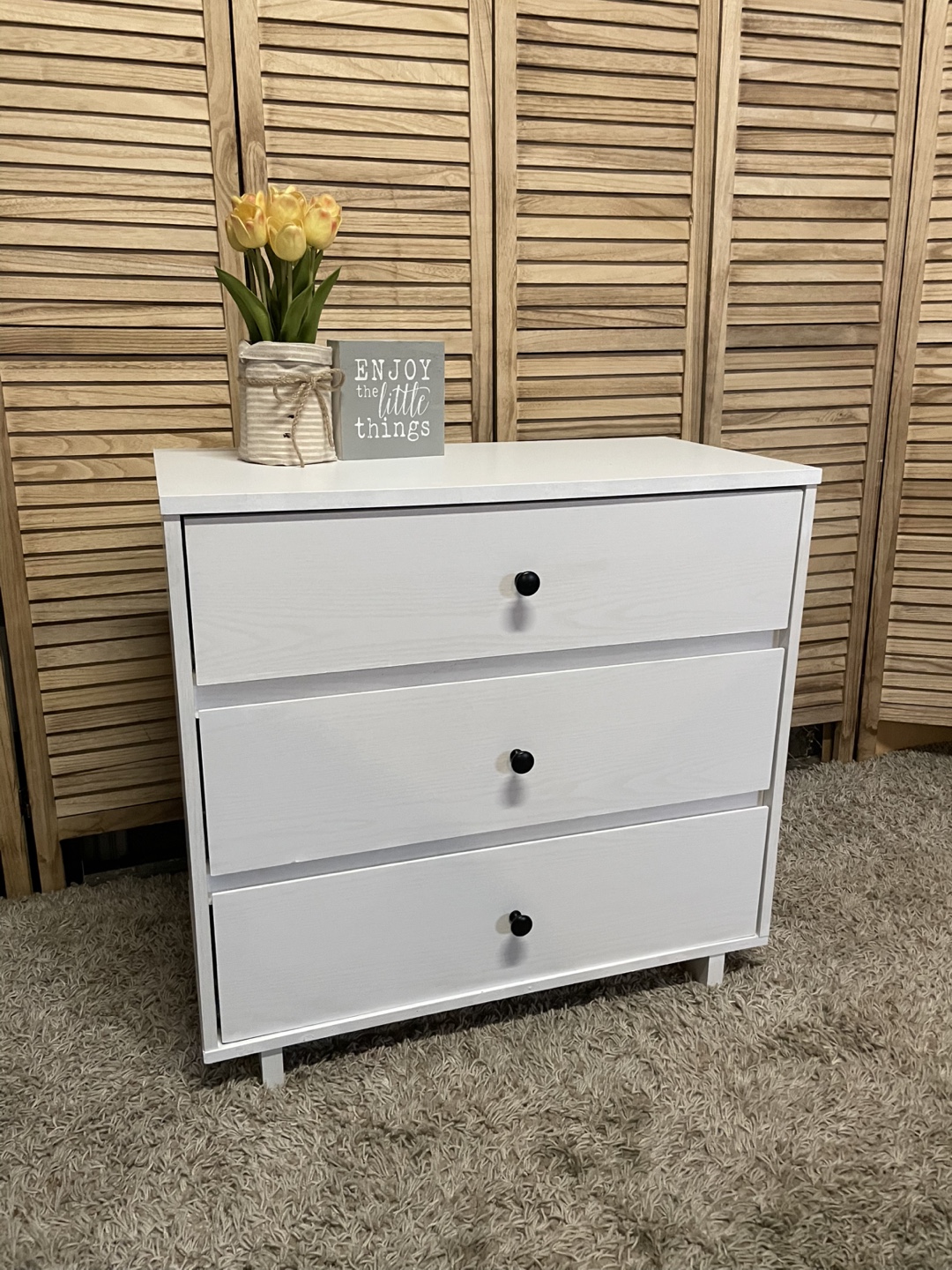 White 3-Drawer Dresser - photo 2