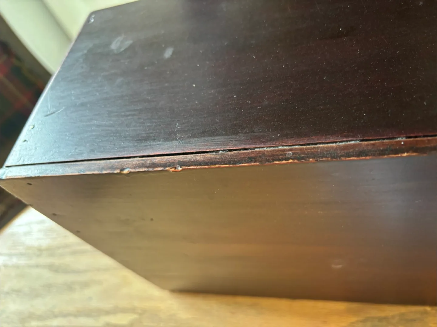 Dark Brown Wood Shelf with Glass Insert image indicator(8)