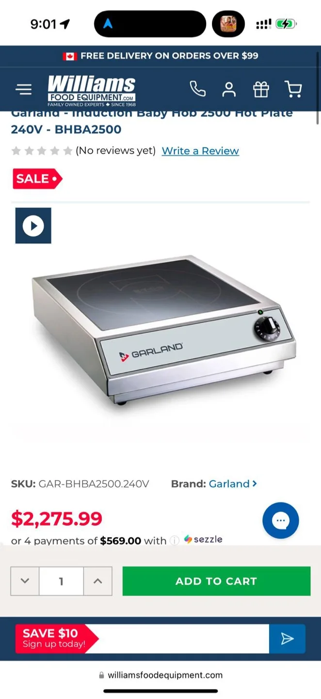 Garland Induction Baby Hob 2500 Hot Plate thumbnail