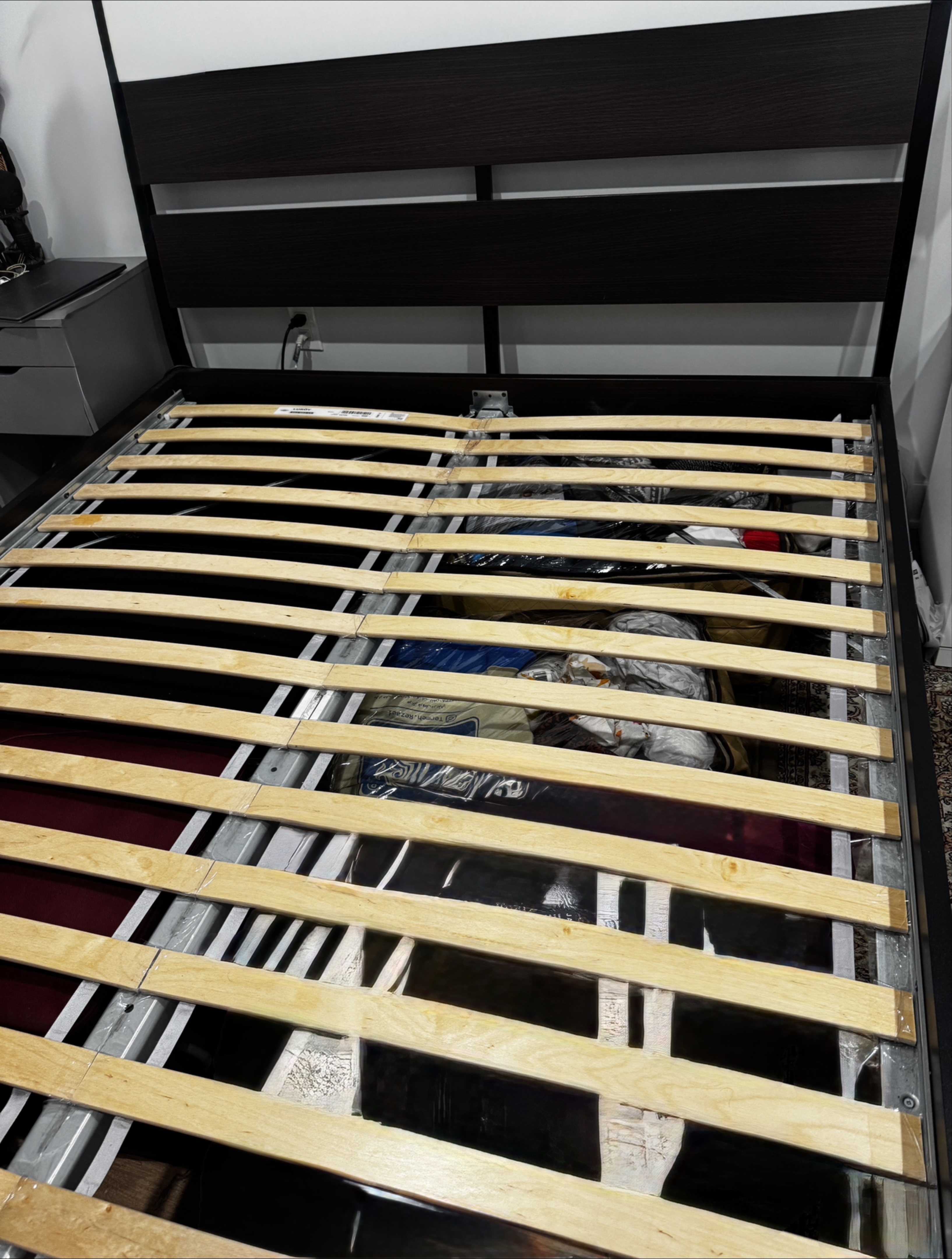 Dark Brown Bed Frame IKEA brand
