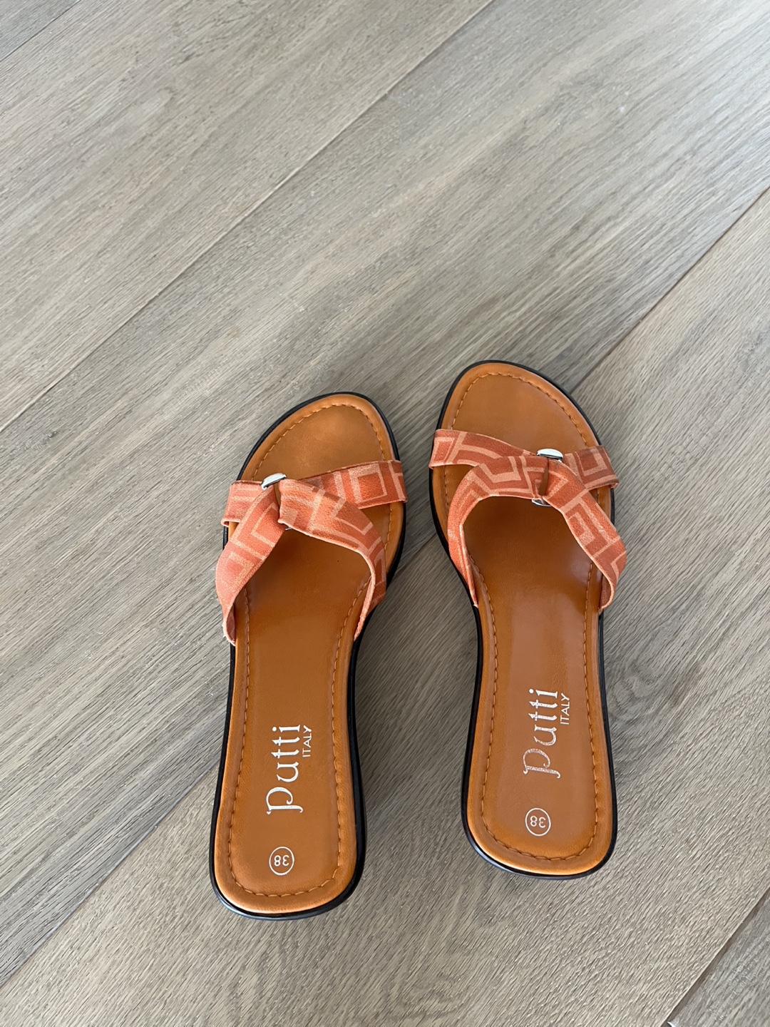 Patti Italy Orange Sandals - Size 38 - photo 2